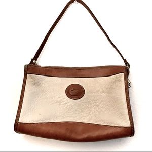 Vintage Leather Two-Tone Shoulder bag Purse